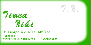 timea niki business card